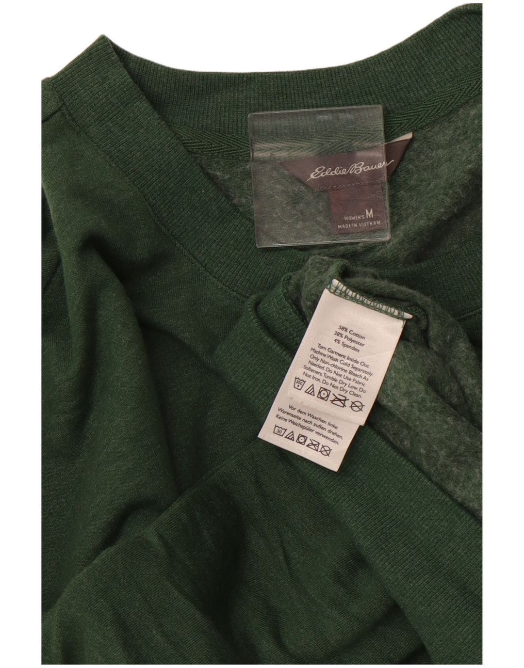 Felpa da donna EDDIE BAUER UK 14 Cotone verde medio
