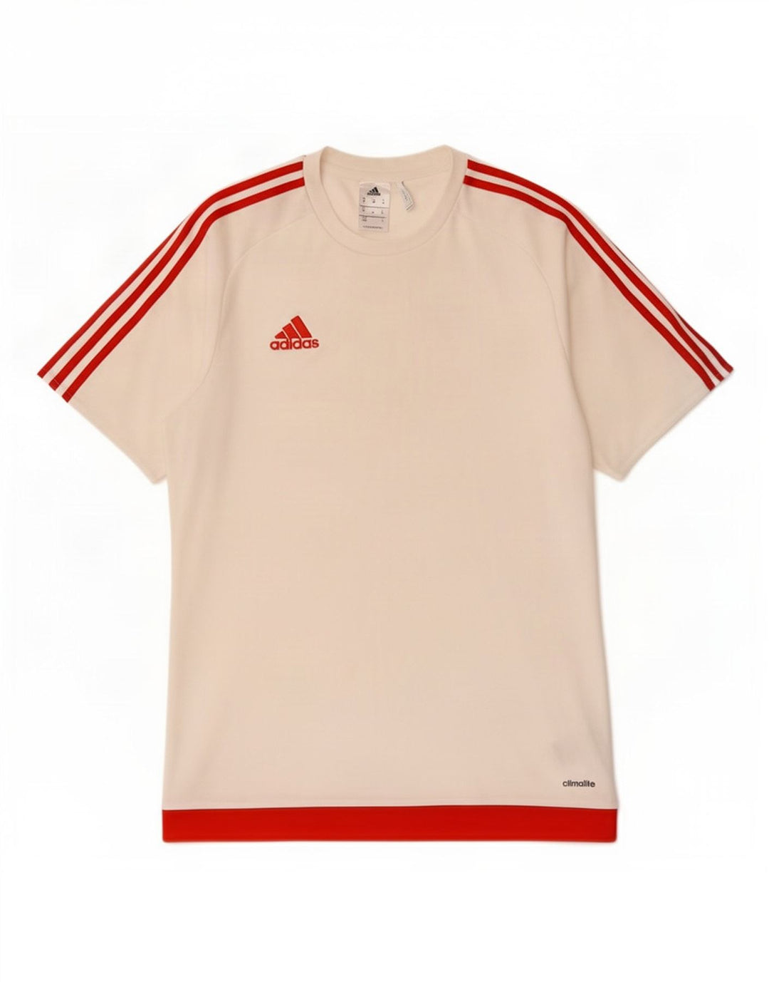 T-shirt Adidas Climalite da uomo Top in poliestere color block bianco medio