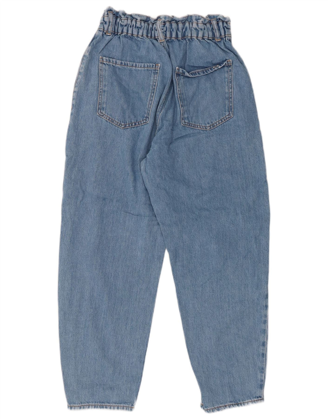 Jeans ZARA da donna a vita alta taglio ampio e corto EU 38 piccolo W28 L25 blu