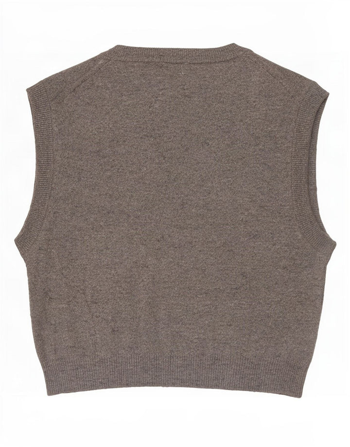 Canotta corta da donna Zara UK 10 piccola in poliestere grigio