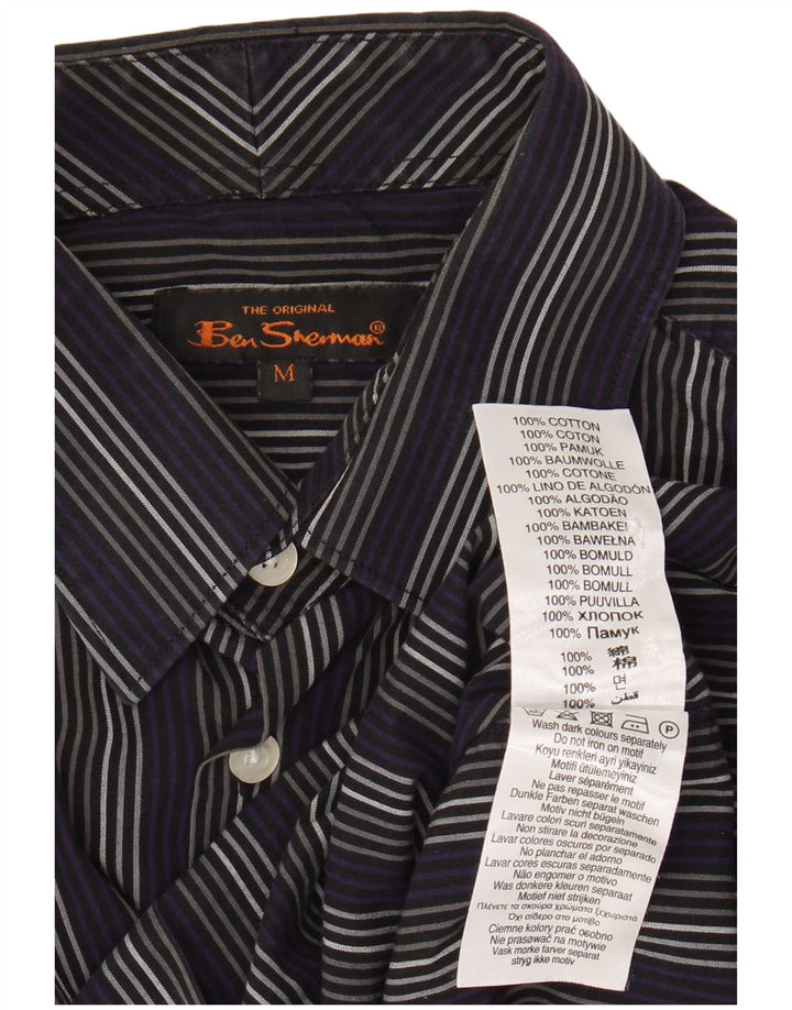 Camicia da uomo BEN SHERMAN Cotone a righe viola medio