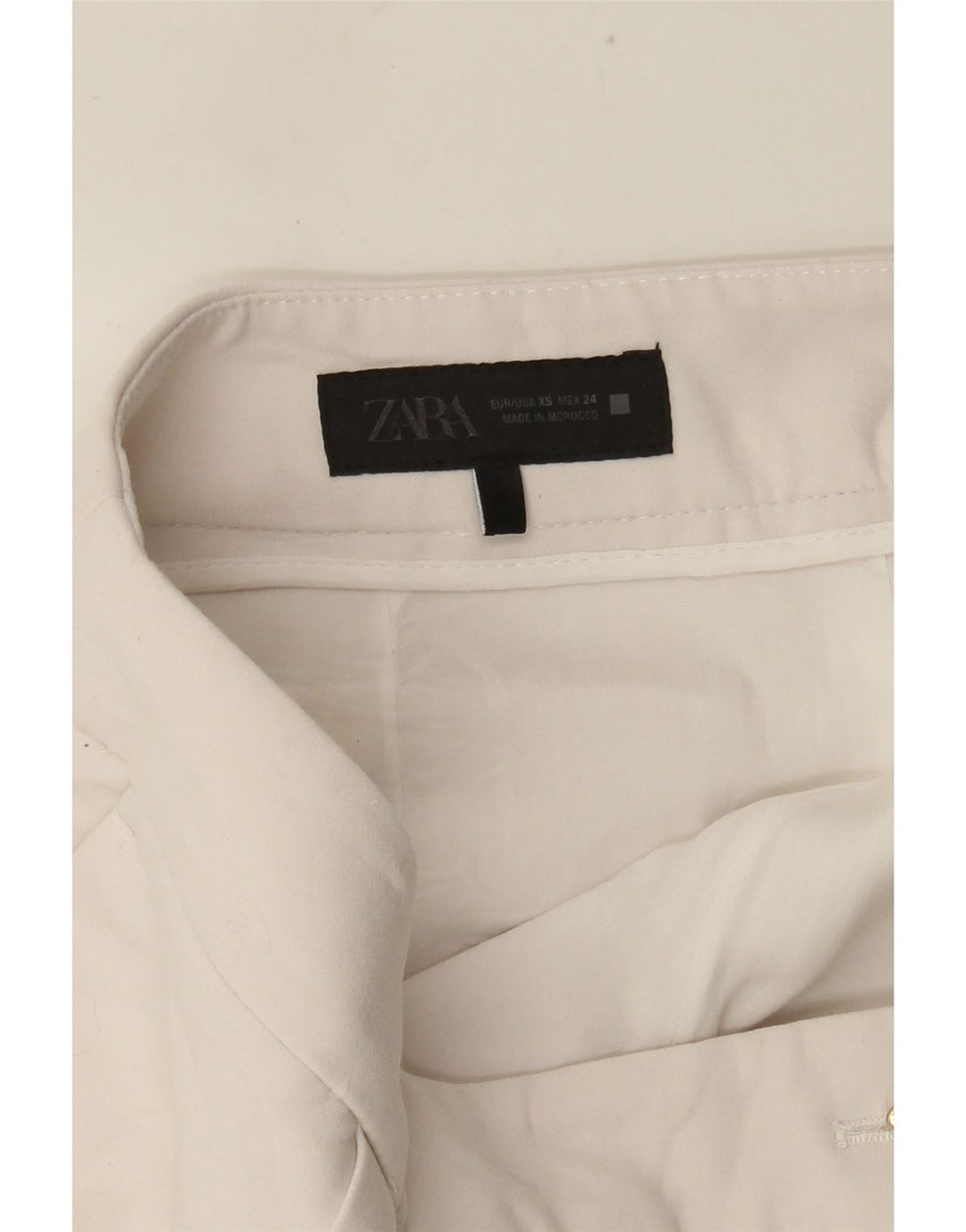 Gonna corta da donna Zara UK 6 XS W30 viscosa bianca