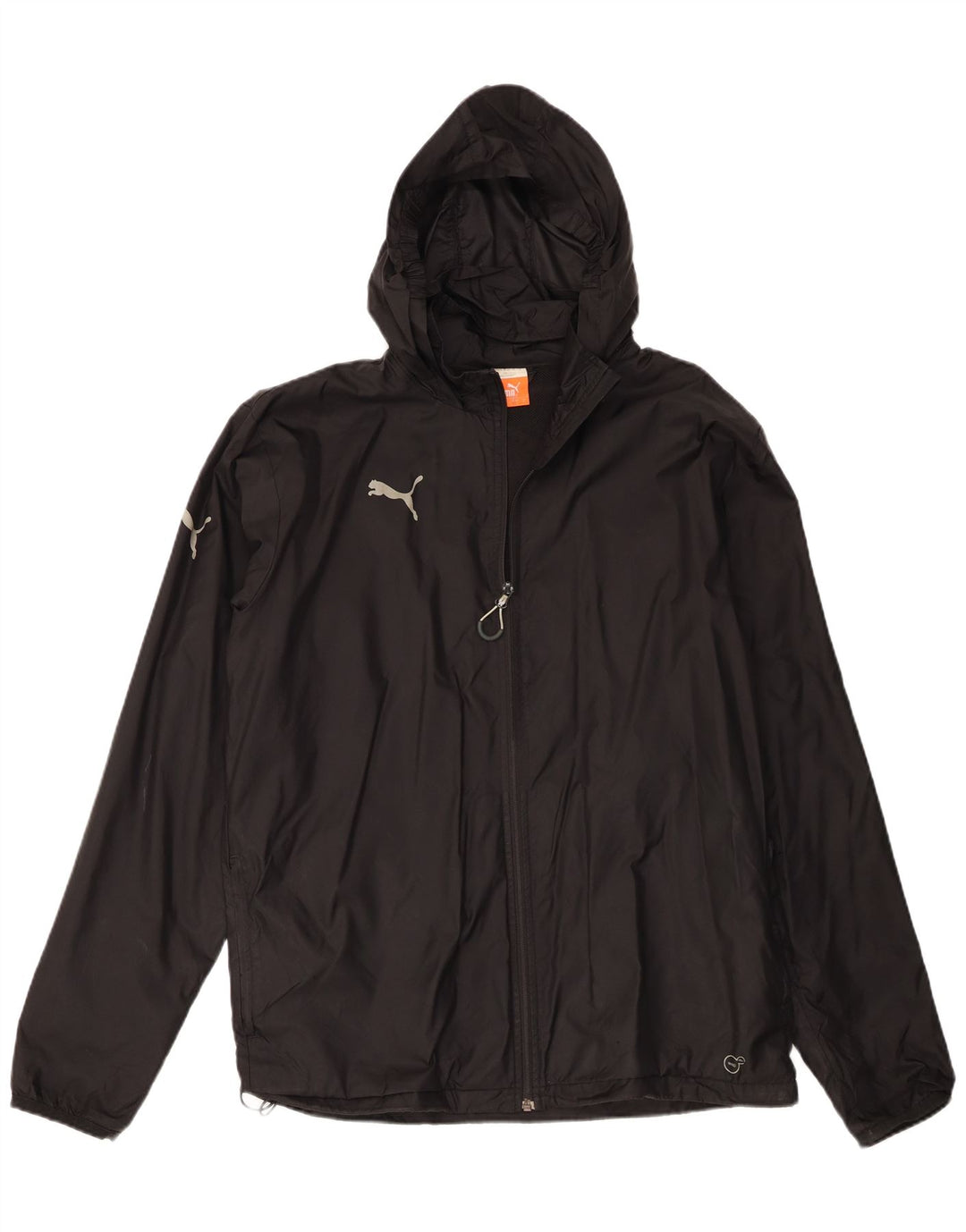 Giacca antipioggia da uomo Puma con cappuccio UK 40 Large Black Nylon