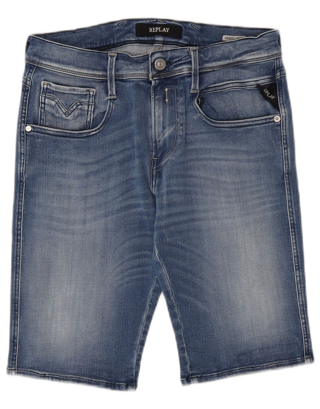 REPLAY Womens Anbass Denim Shorts W28 Medium Blue