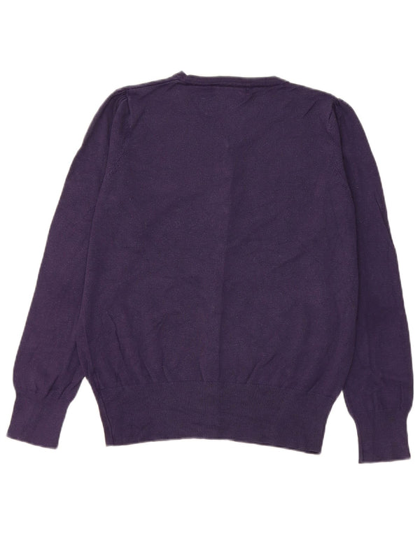 Maglione cardigan da donna Marks & Spencer UK 12 Viscosa viola medio