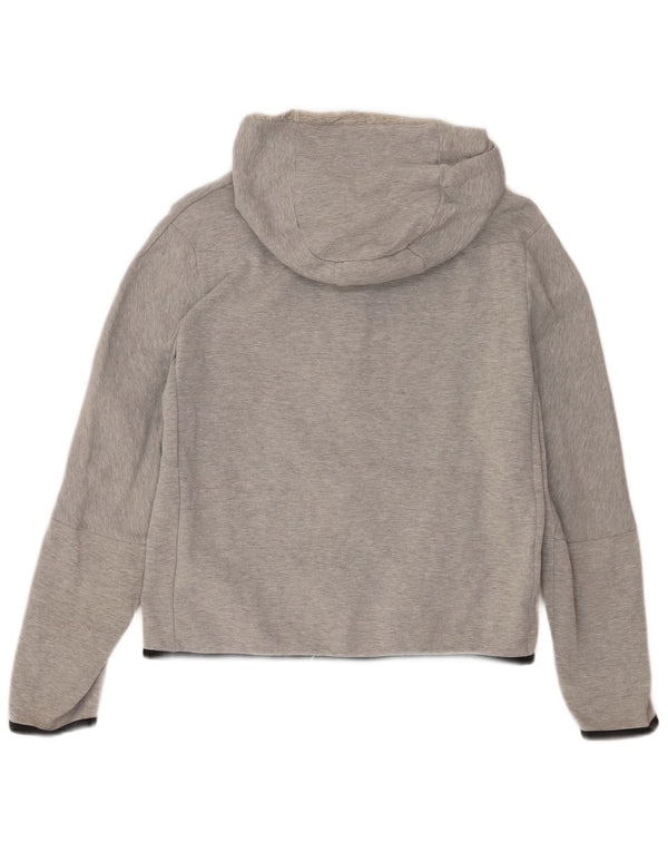 Felpa con cappuccio e zip Nike da bambino vestibilità standard 13-14 anni XL grigio chiazzato