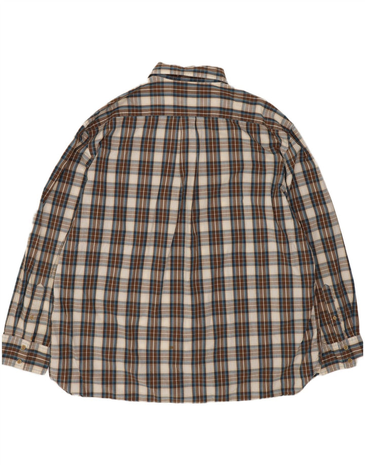 Camicia da uomo Timberland 2XL in cotone a quadri marrone