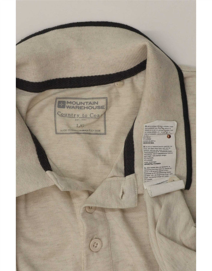 Polo da uomo Mountain Warehouse grande in cotone beige