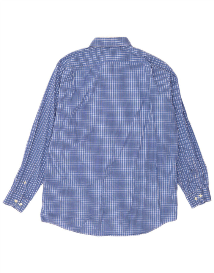 Camicia da uomo Lacoste taglia 40 cotone a quadri blu medio