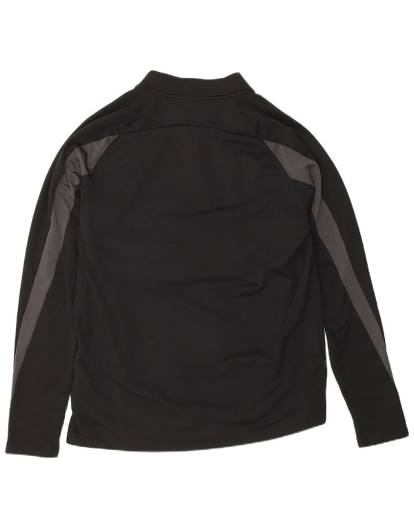 Nike Therma-Fit Zip Neck Pullover Tuta da Uomo Top Large in Poliestere Nero