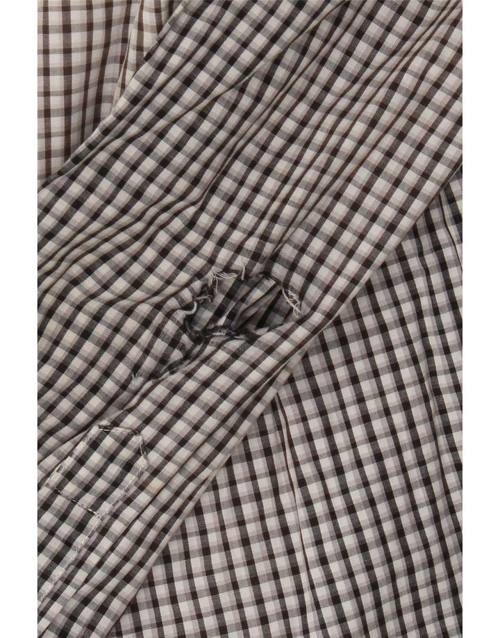 Camicia Carrera da uomo vestibilità regolare, cotone a quadri neri grandi