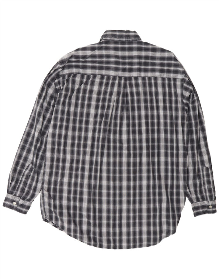 SCOTCH & SODA Camicia da uomo grande in cotone a quadri blu navy classico