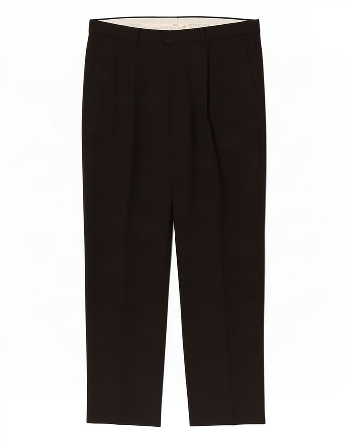 Pantaloni chino dritti da uomo Marks & Spencer W34 L29 poliestere nero