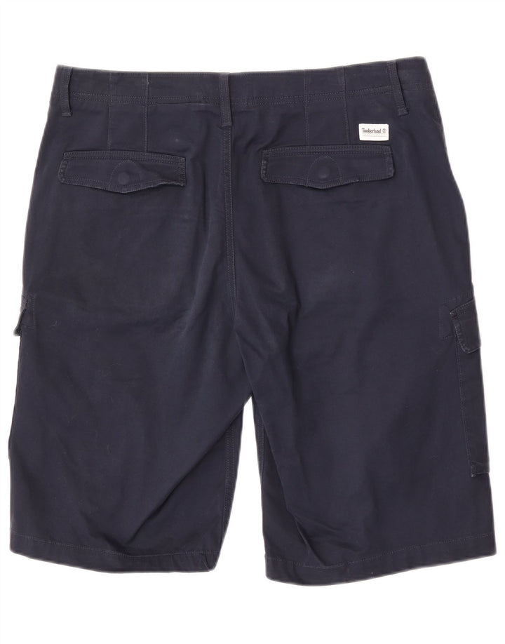 Pantaloncini cargo da uomo Timberland W34 Large in cotone blu navy
