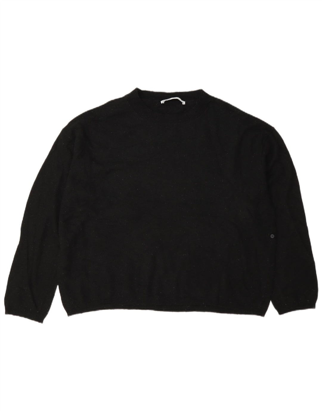 Maglione girocollo oversize da donna Zara UK 10 piccolo in lana nera