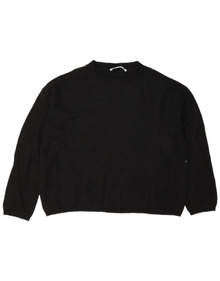 Maglione girocollo oversize da donna Zara UK 10 piccolo in lana nera