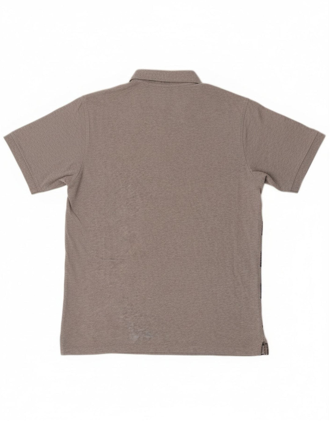 Polo Reebok da uomo in cotone a righe grigio medio