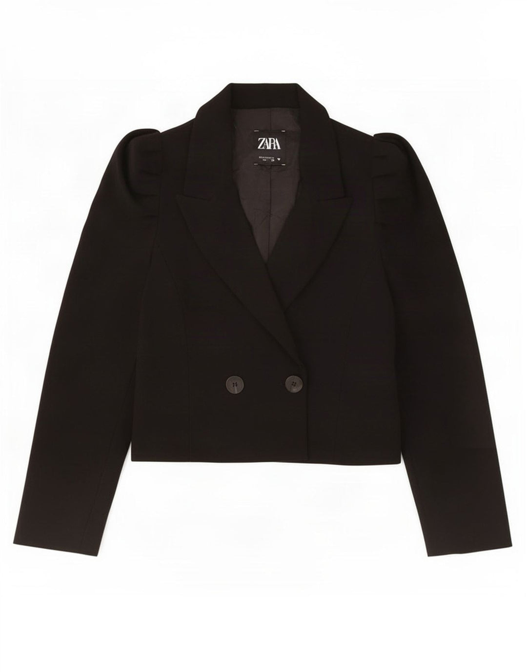 Giacca Bolero doppiopetto da donna Zara UK 10 piccola poliestere nero