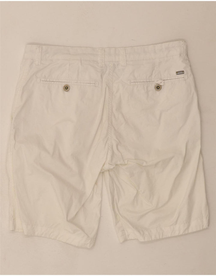 BUGATTI Mens Chino Shorts IT 48 Medium W32 White Cotton Vintage Bugatti and Second-Hand Bugatti from Messina Hembry 