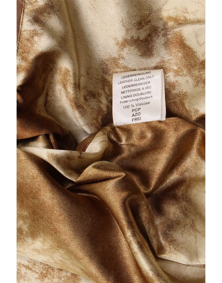 Giacca in Pelle Uomo Gina IT 54 2XL Viscosa Marrone