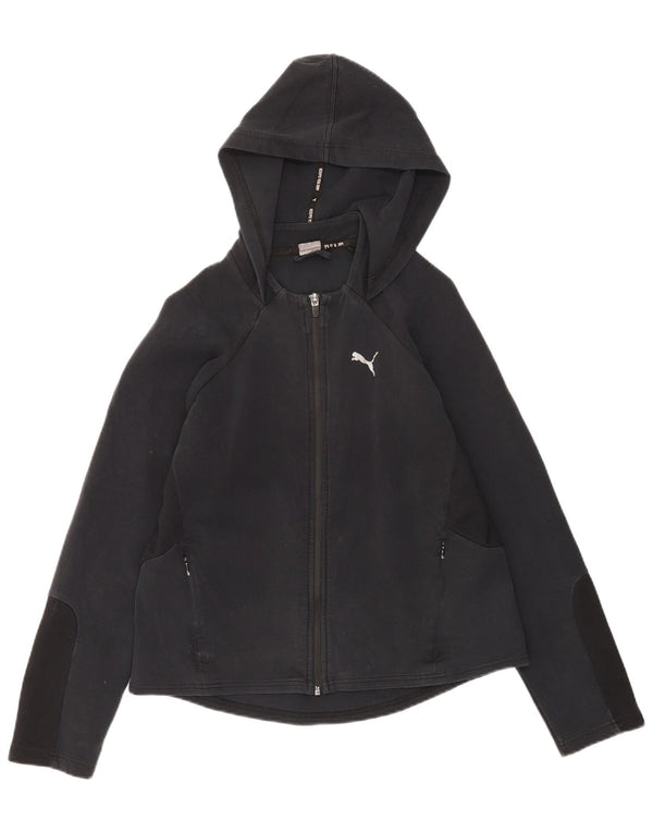 Felpa con cappuccio e zip da donna Puma UK 16 Large Blu Navy Colourblock