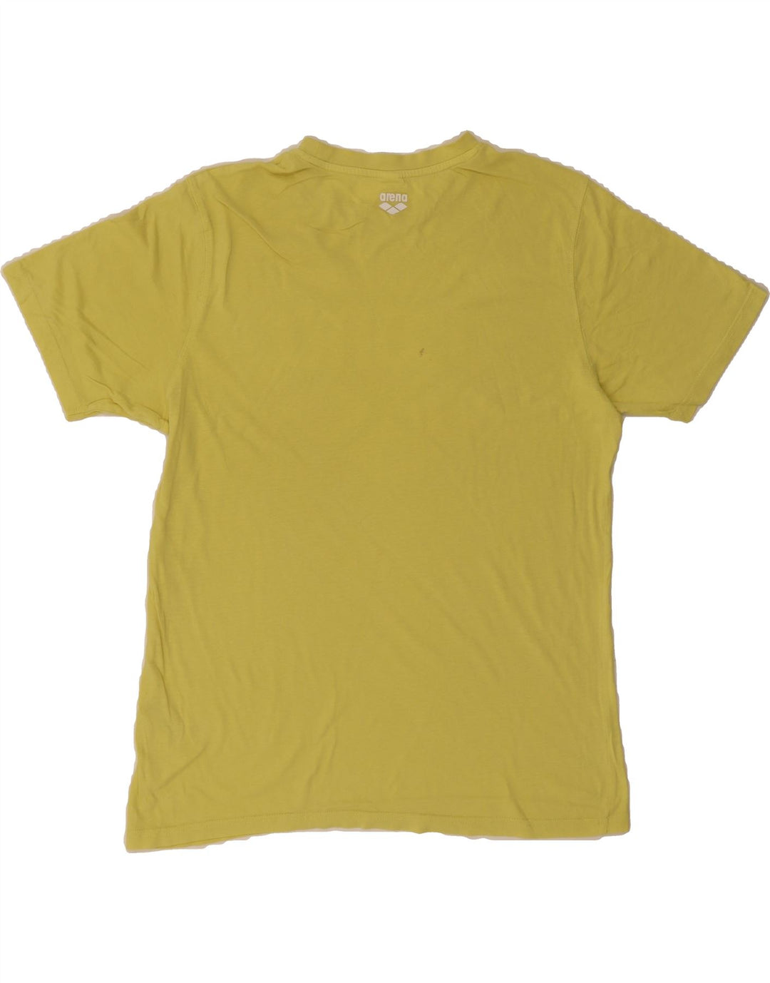 ARENA Mens Graphic T-Shirt Top Large Yellow Cotton Vintage Arena and Second-Hand Arena from Messina Hembry 