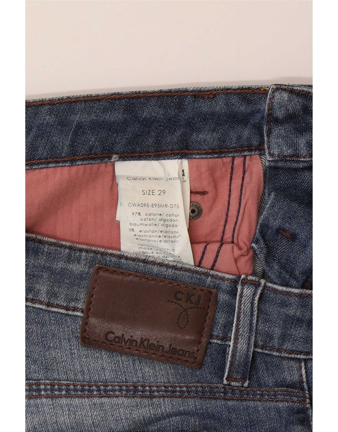 Jeans slim da donna Calvin Klein W29 L33 cotone blu