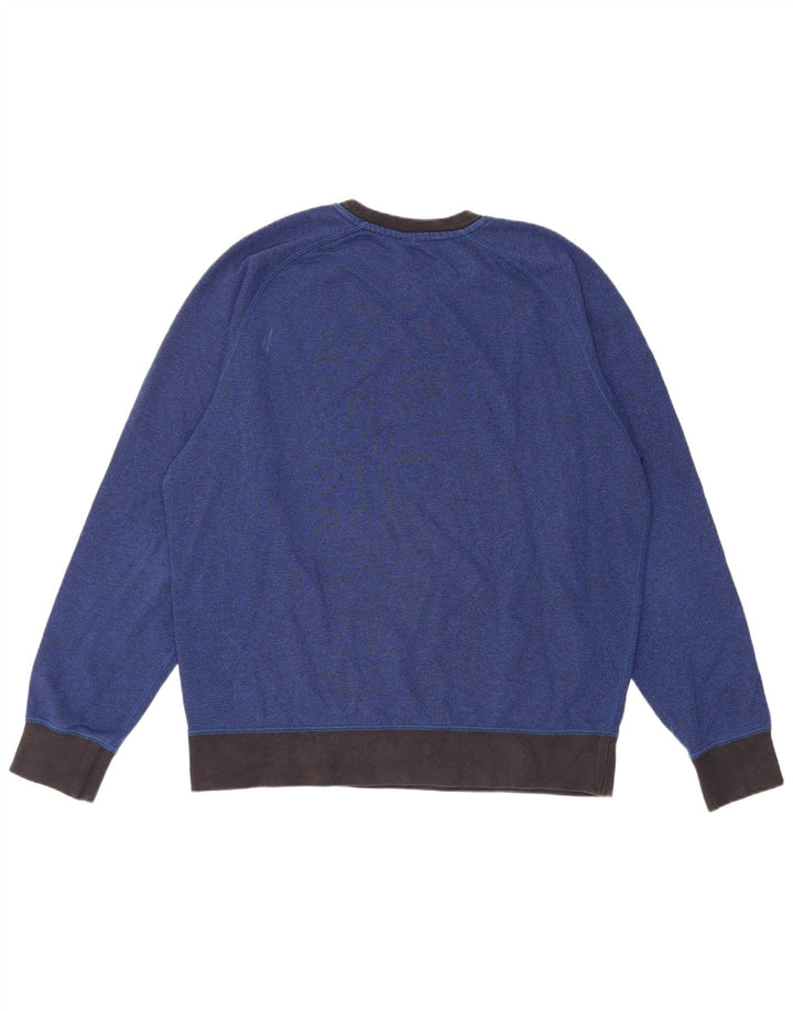 Felpa Nike da uomo, grande, in cotone color block blu