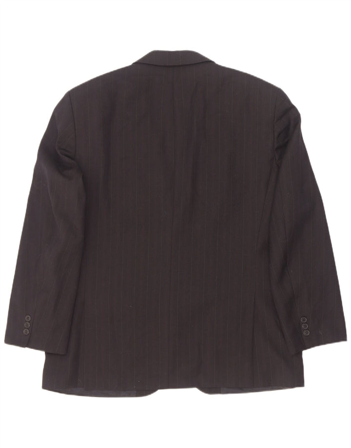 Giacca blazer a 2 bottoni Marks & Spencer da uomo EU 52/54 4XL Gessato nero