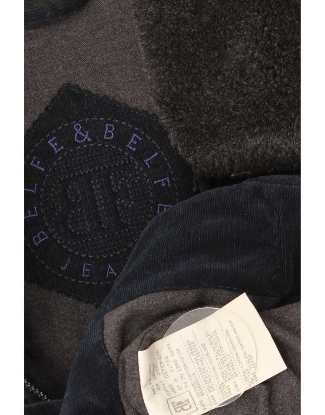 Giacca imbottita in velluto a coste Belfe & da uomo UK 38 Cotone medio blu navy