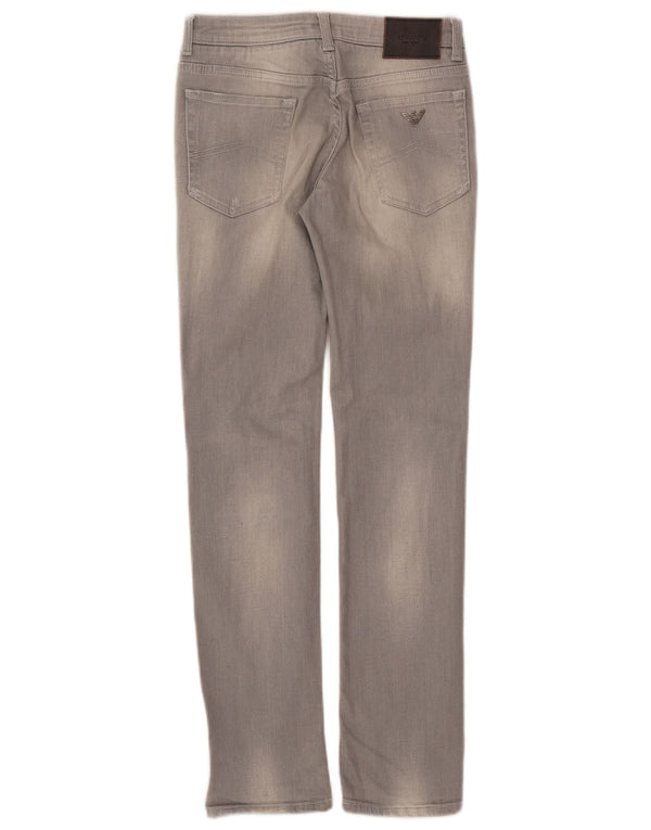 ARMANI JUNIOR Jeans Slim Bambina 11-12 Anni W26 L29 Cotone Grigio