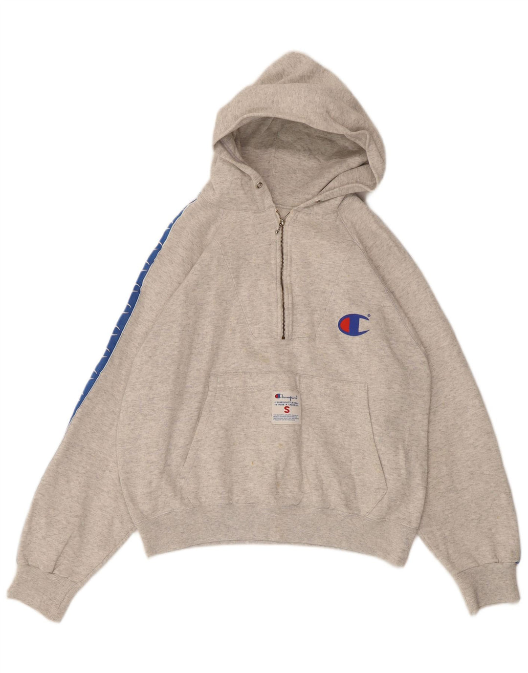 Maglione con cappuccio grafico oversize da donna CHAMPION UK 10 piccolo grigio
