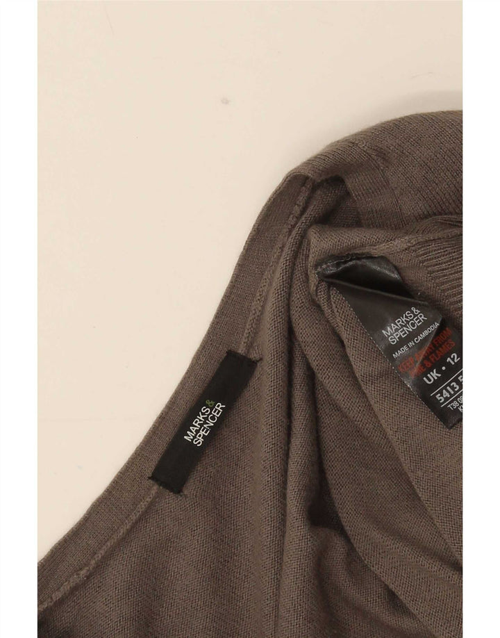 Maglione cardigan da donna Marks & Spencer UK 12 Viscosa grigio medio