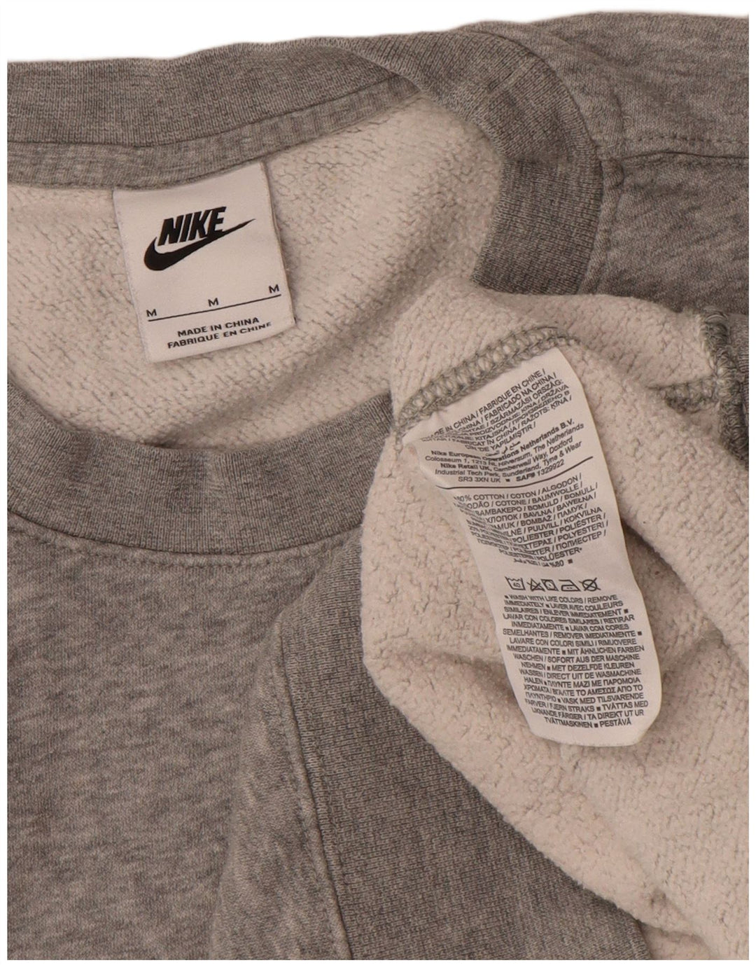 Felpa oversize da donna Nike Jumper UK 14 Cotone chiazzato grigio medio