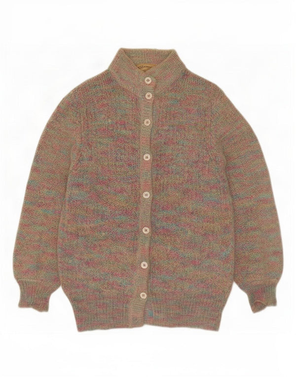 Maglione cardigan da donna Peter Hahn UK 10 piccolo classico multicolore
