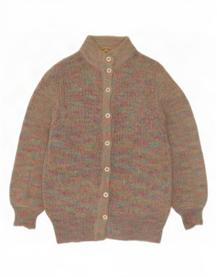 Maglione cardigan da donna Peter Hahn UK 10 piccolo classico multicolore