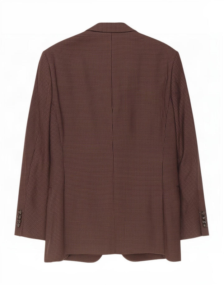 Giacca blazer da uomo a 2 bottoni Durban UK 38 Lana nuova pied de poule grigio medio