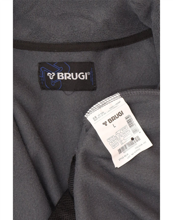 Giacca in pile da uomo Brugi UK 40 Large Grigio Poliestere