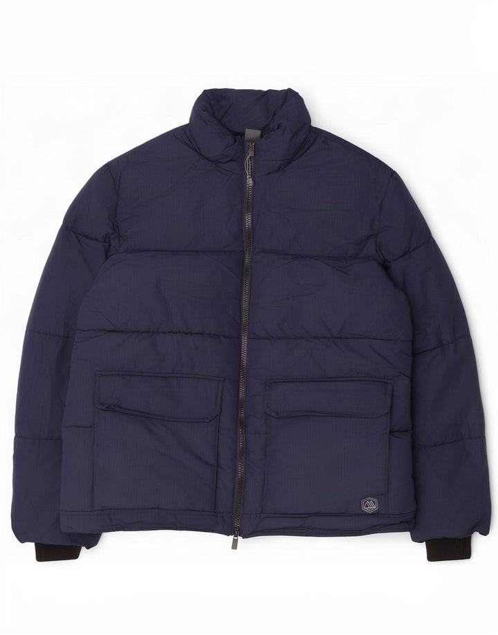 Giacca imbottita da uomo Marks & Spencer UK 42 XL poliestere blu navy