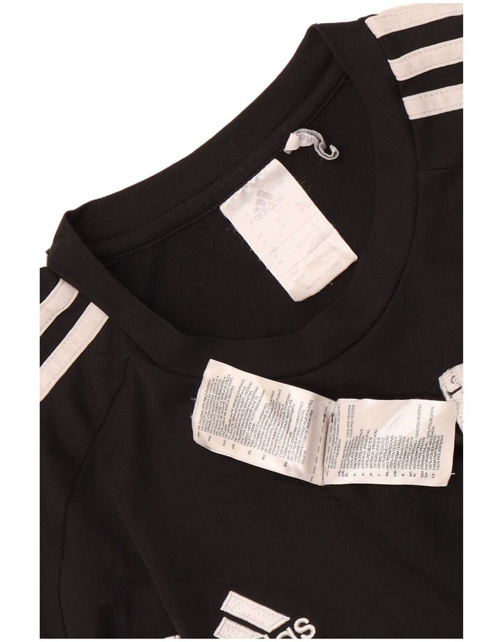 T-shirt Adidas Climalite da donna Top UK 14 poliestere nero medio
