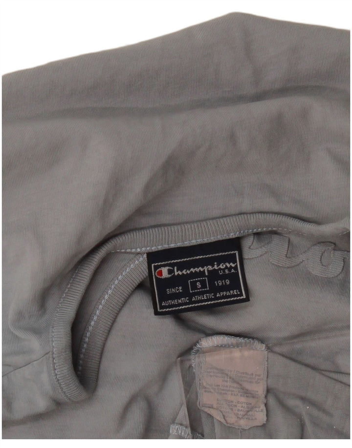 T-shirt grafica da donna CHAMPION Top UK 10 piccola in cotone blu navy