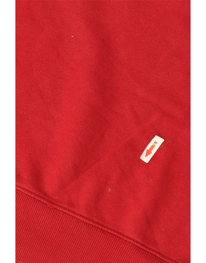 Felpa con grafica geografica da uomo Napapijri in cotone rosso medio