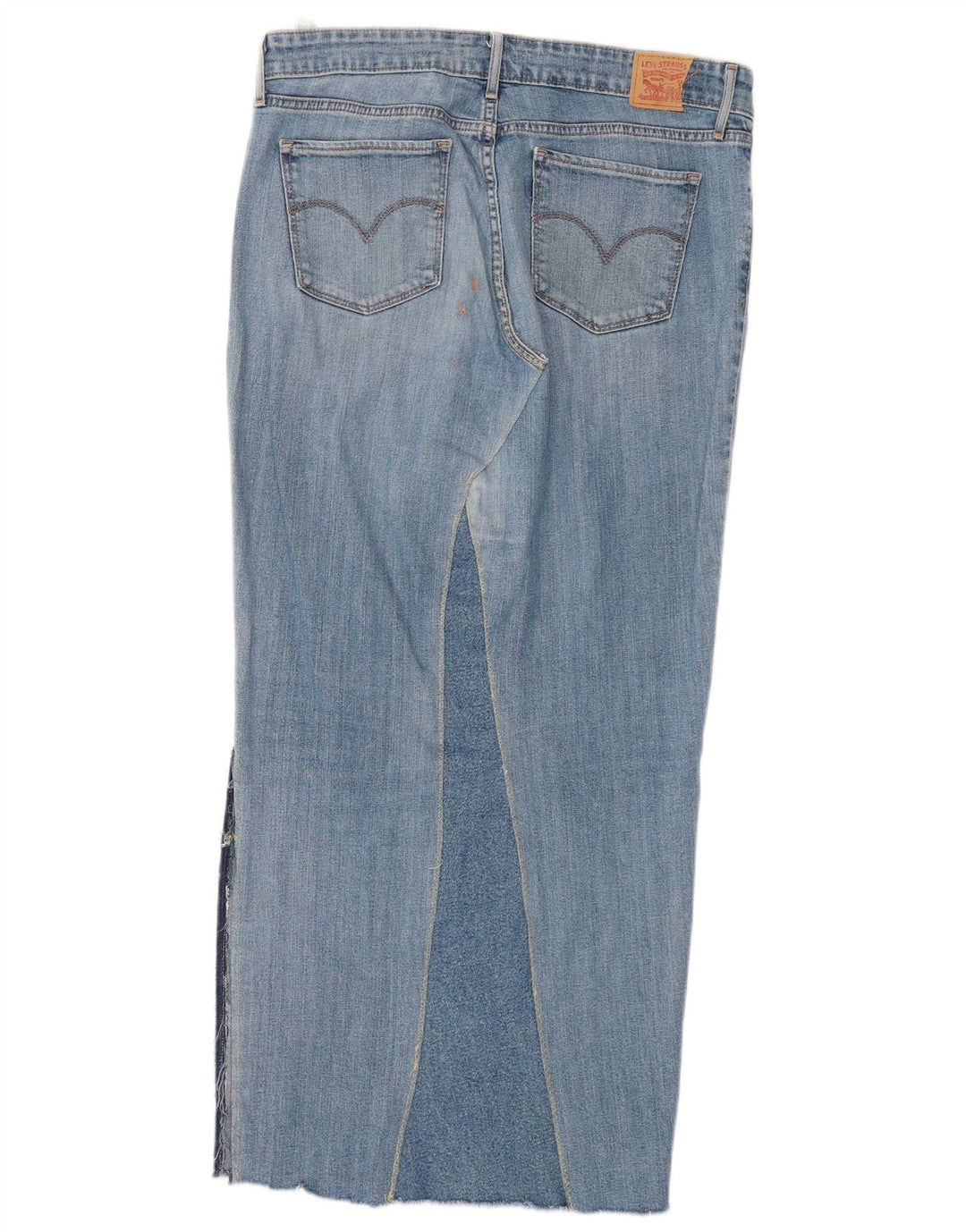Gonna di jeans midi 711 Levi's da donna W30 in cotone blu medio