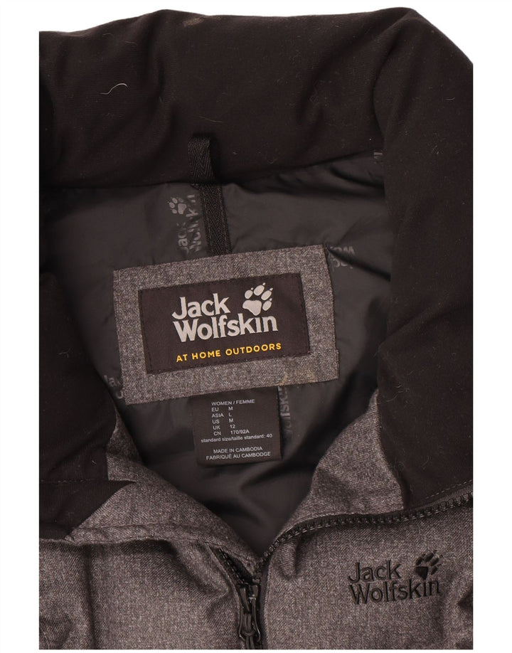 Gilet imbottito da donna Jack Wolfskin UK 12 Poliestere grigio medio