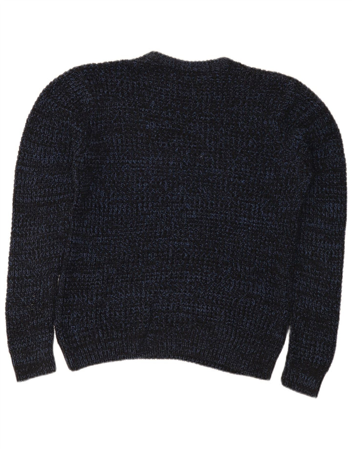 Maglione girocollo da uomo Cos piccolo in cotone screziato blu navy