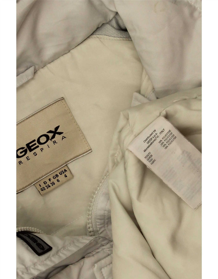Giacca imbottita oversize con cappuccio da donna Geox UK 6 XS poliestere bianco