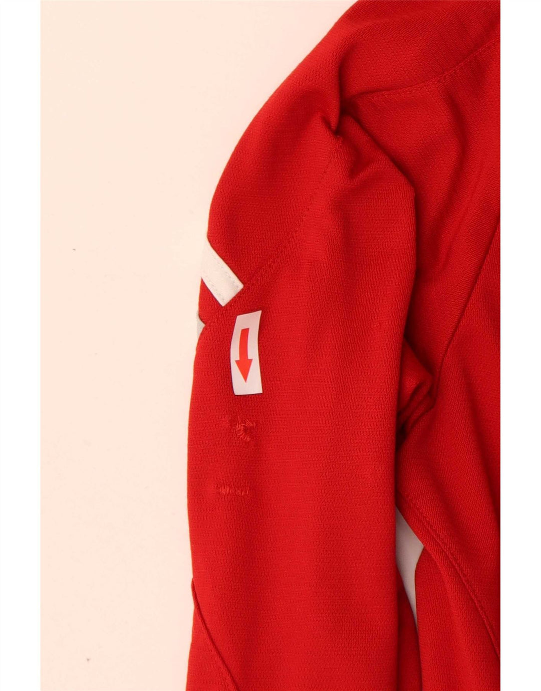 Giacca da tuta da donna Adidas UK 10 Small Poliestere color block rosso