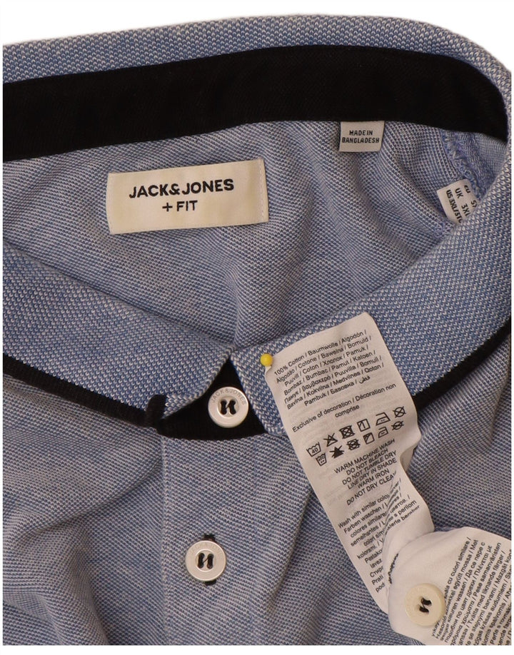 Polo da uomo Jack & Jones 3XL in cotone blu