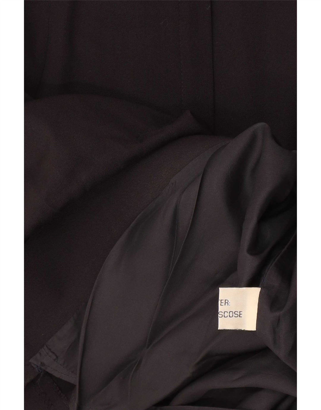 Gonna longuette vintage a vita alta da donna W28 media nera