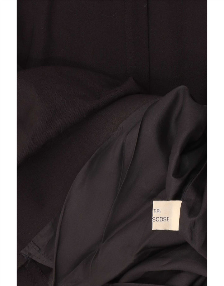 Gonna longuette vintage a vita alta da donna W28 media nera